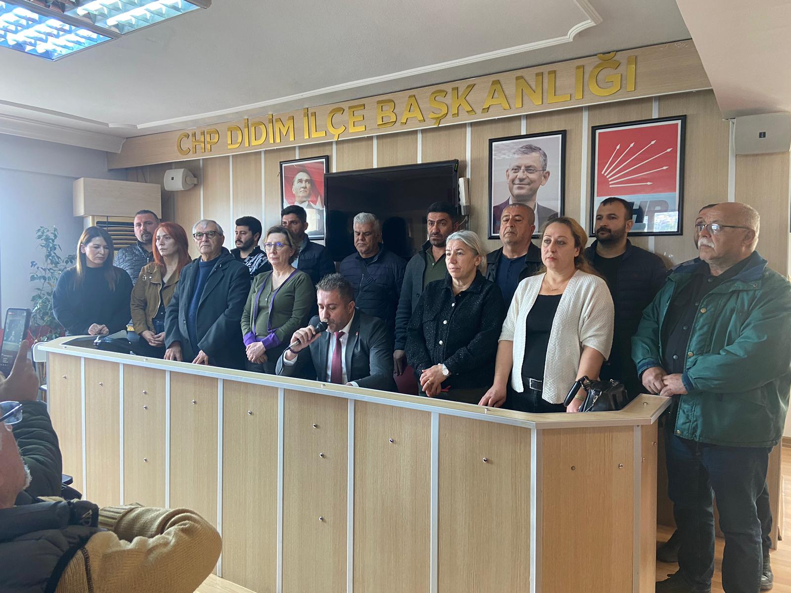 CHP DİDİM İLÇE ÖRGÜTÜNDE İSTİFA DEPREMİ