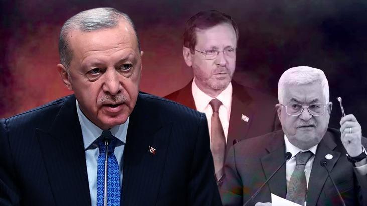 Erdoğan 'barış' için devrede! Abbas ve Herzog ile görüştü